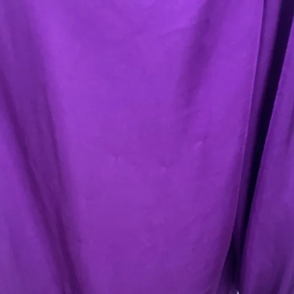 Vintage 70s 80s Vibrant Purple Long Sleeve Oversized Flowy Maxi Nightgown Dress - Picture 3 of 8